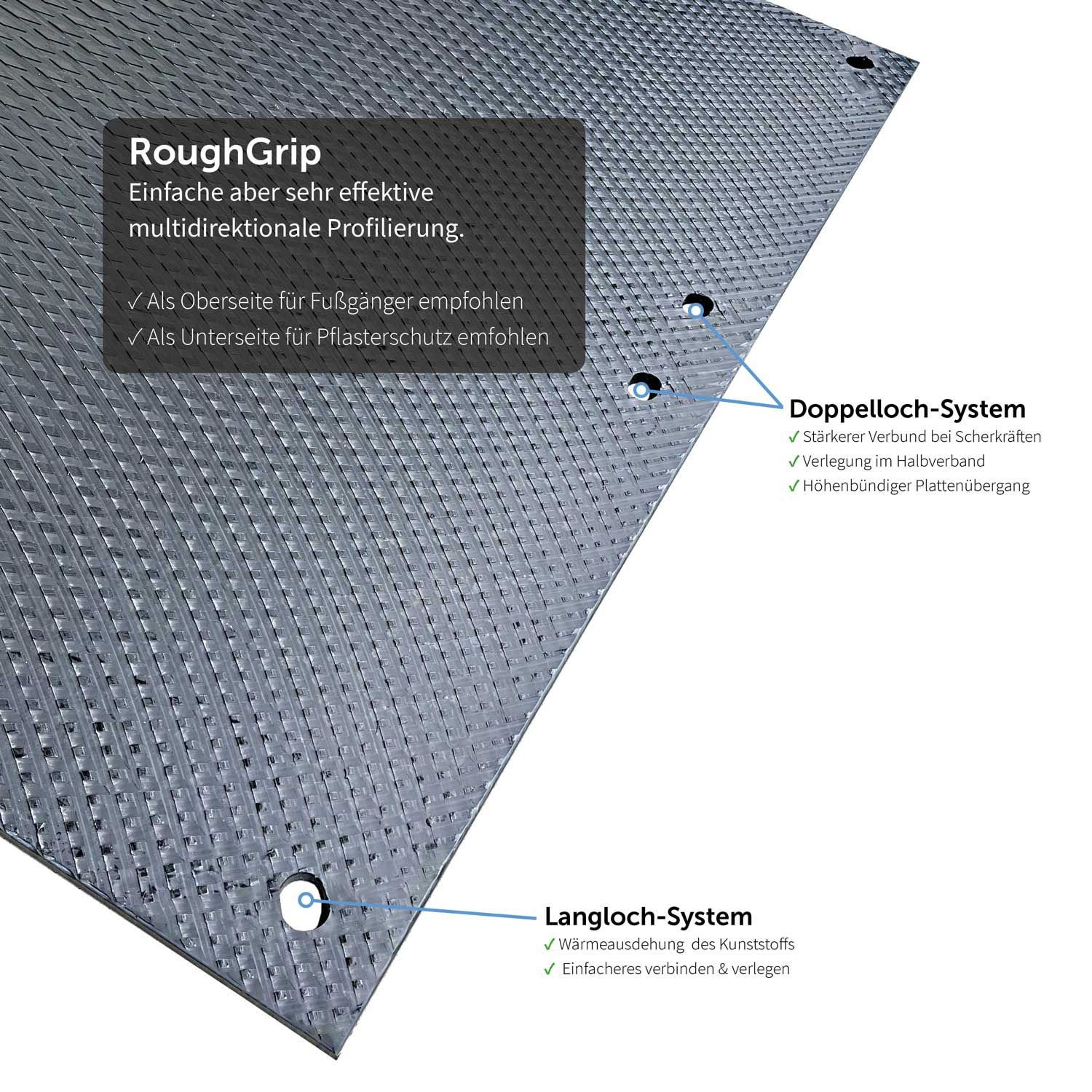xtek profilierte fahrplatte roughgrip detail 01