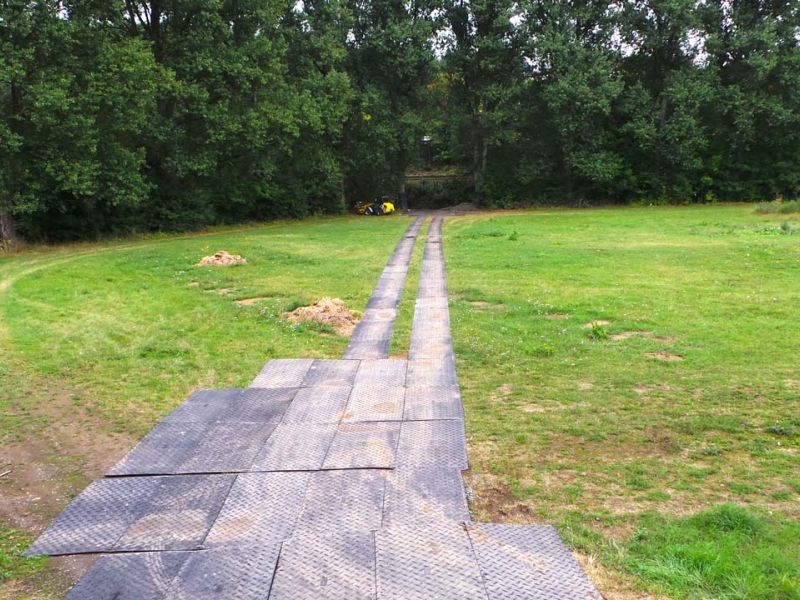 Mobile Baustraße als Zufahrtslösung für die DB Netz AG