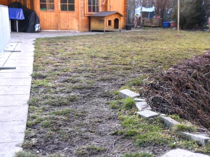 Rasennetz RN 1800 als Wühlschutz, Buddelschutz für den Hundeauslauf im Garten