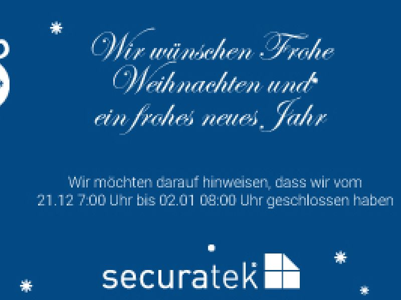 Wir wünschen allen ein frohes Weihnachtsfest und einen guten Rutsch ins neue Jahr