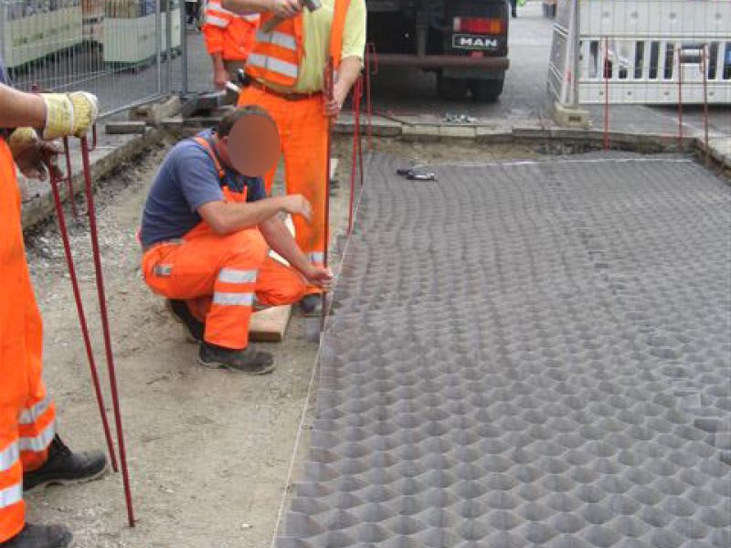 Kieswaben KW50 zur Herstellung eines tragfähigen Straßenunterbau