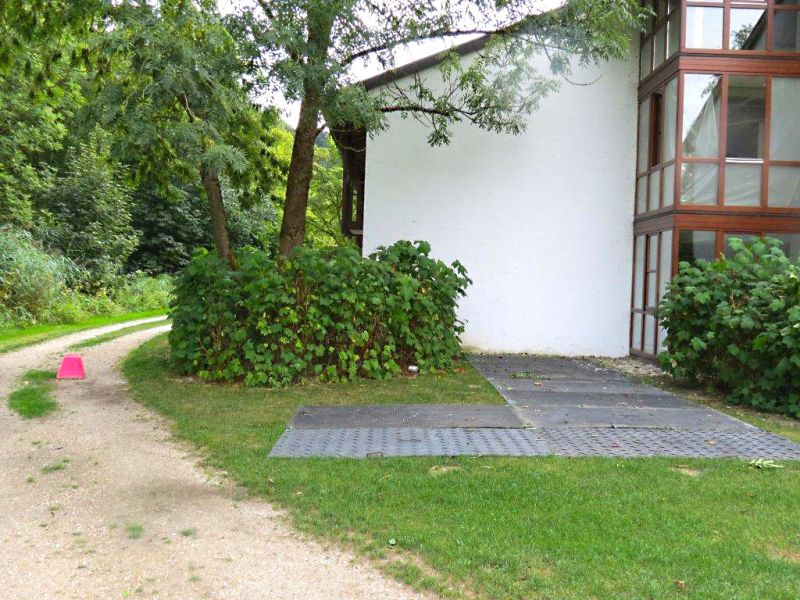 Baustraße zur Renovierung eines Gebäudes in Landshut