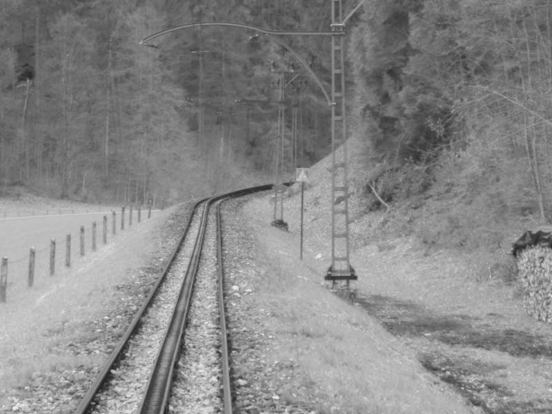 Baustraße im Gleisbau - Zugspitzbahn in Garmisch-Patenkirchen
