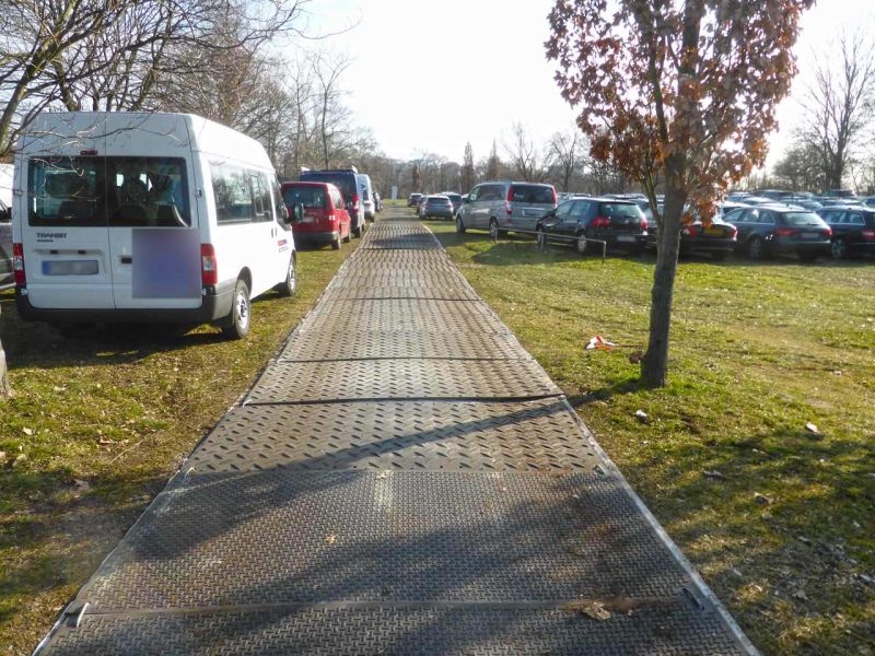 Fahrplatten für den Besucherparkplatz der ISH Messe 2015 in Frankfurt