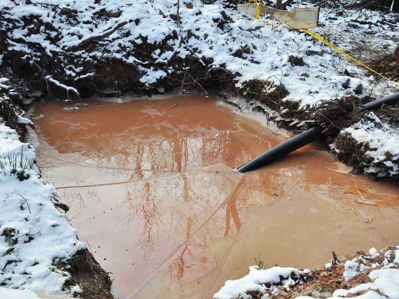 Mobile Baustraße Telekom-Baustelle Esselbach im Steigerwald mit der s:tek 48 Bodenschutzplatte