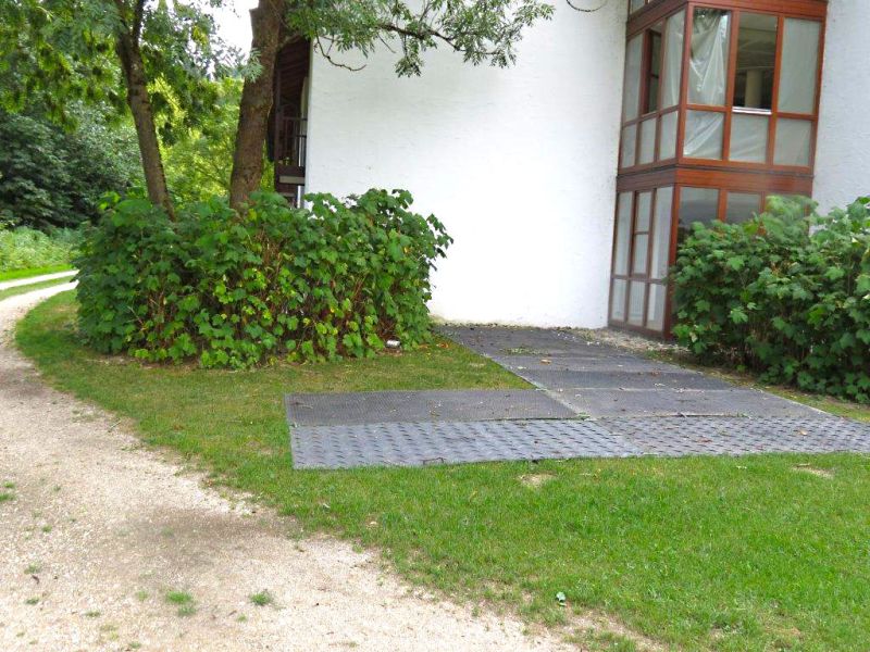 Baustraße zur Renovierung eines Gebäudes in Landshut