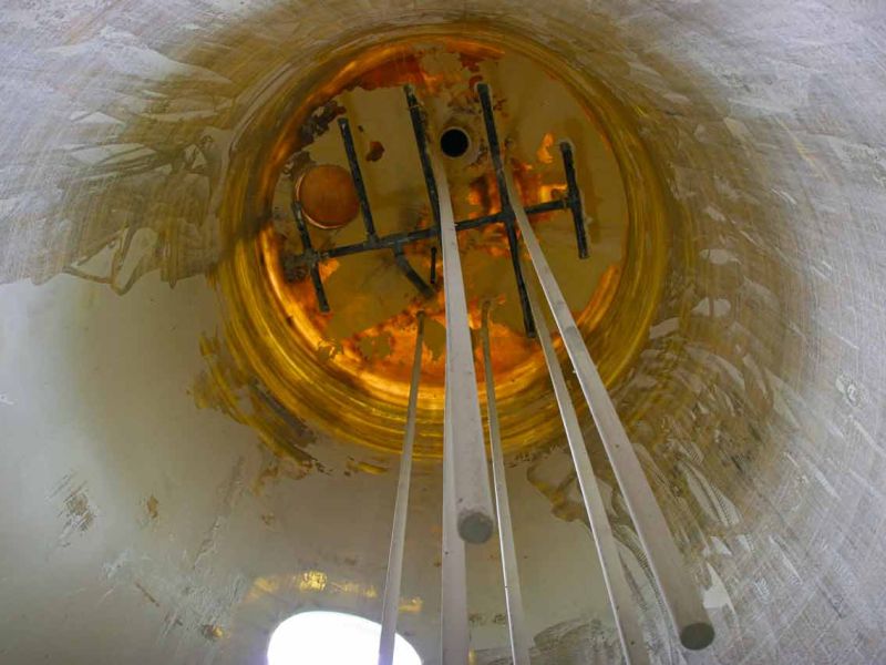 Verwendung des Bodengitter BG50 im Entschwefler einer Biogasanlage mit Rindergülle