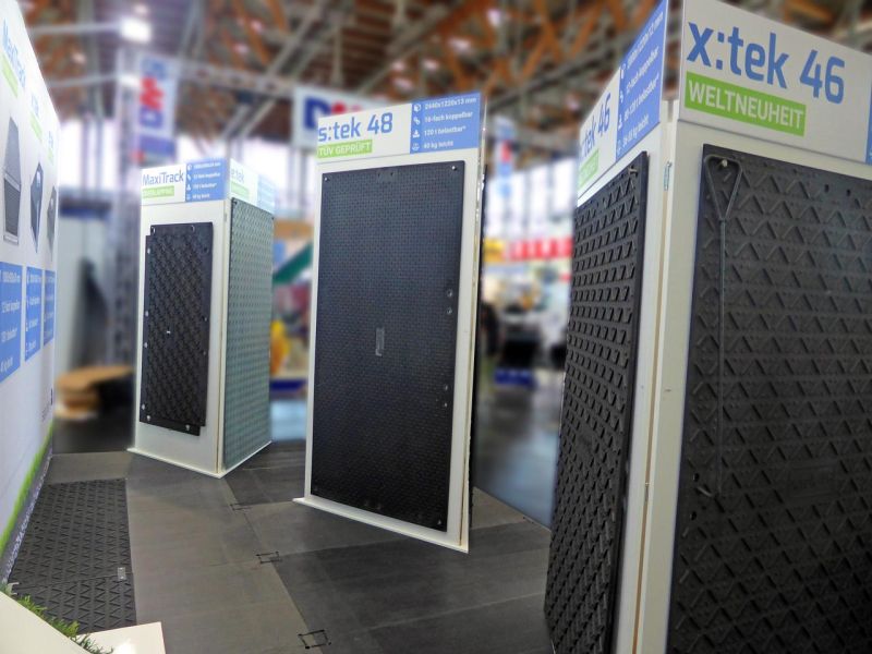Galabau 2018 - Bodenschutz Systeme aus Kunststoff auf dem Messestand von Securatek