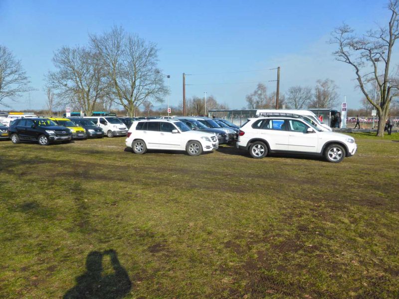 Fahrplatten für den Besucherparkplatz der ISH Messe 2015 in Frankfurt