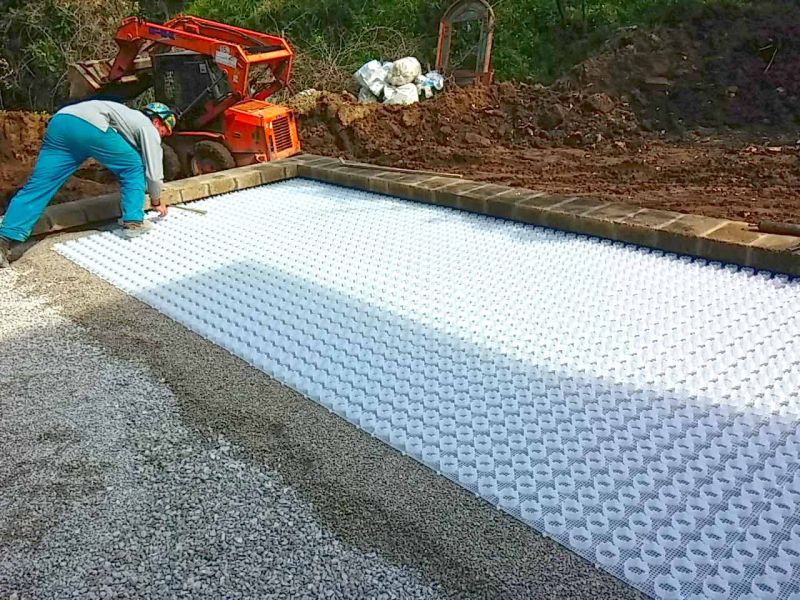 Kiesgitter KG30 zur Befestigung eines Hof und Einfahrt mit Kies