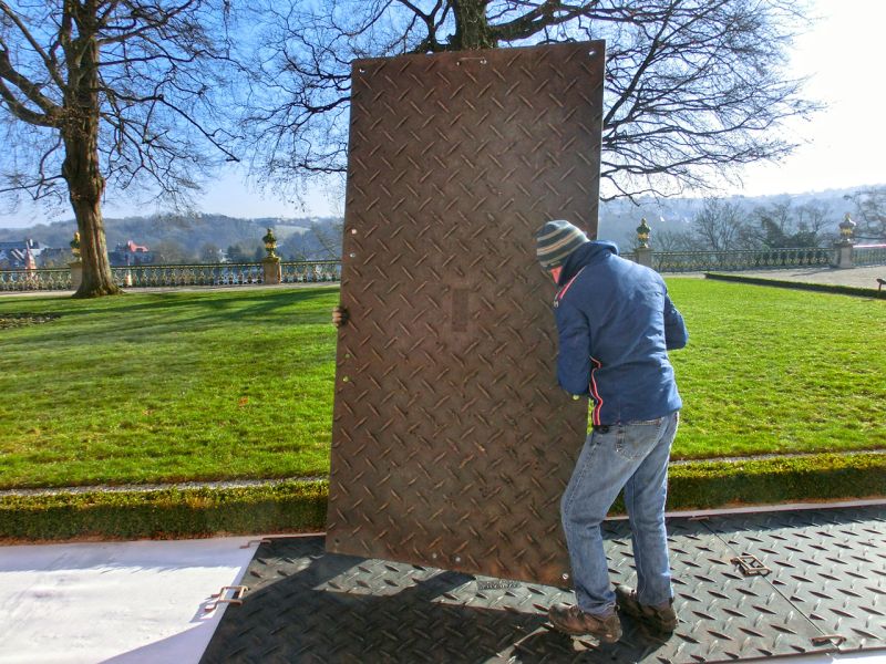 Mobile Baustraße im Schlosspark Weilburg