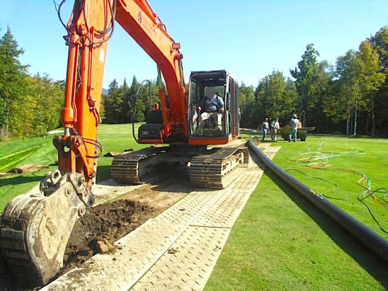 Fahrplatten Golfplatz Rohrleitungsbau 06 referenz