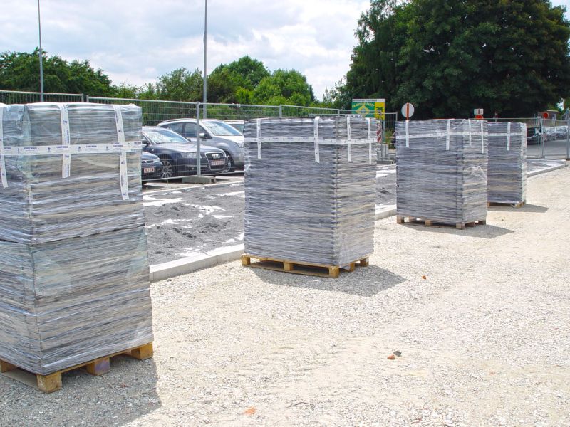 Herstellung eines unversiegelten Parkplatz mit dem Bodengitter BG50