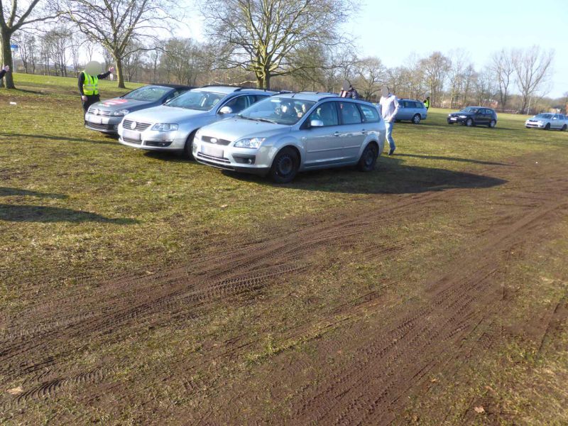 Fahrplatten für den Besucherparkplatz der ISH Messe 2015 in Frankfurt