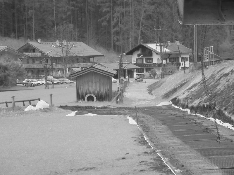 Baustraße im Gleisbau - Zugspitzbahn in Garmisch-Patenkirchen