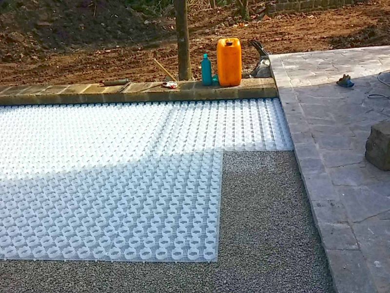 Kiesgitter KG30 zur Befestigung eines Hof und Einfahrt mit Kies