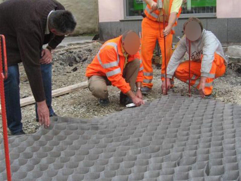 Kieswaben KW50 zur Herstellung eines tragfähigen Straßenunterbau