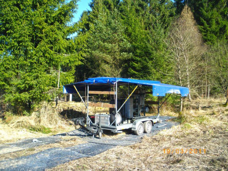 THW Produkt-Test der mobilen Baustraße von Securatek mit der s:tek Bodenschutzplatte