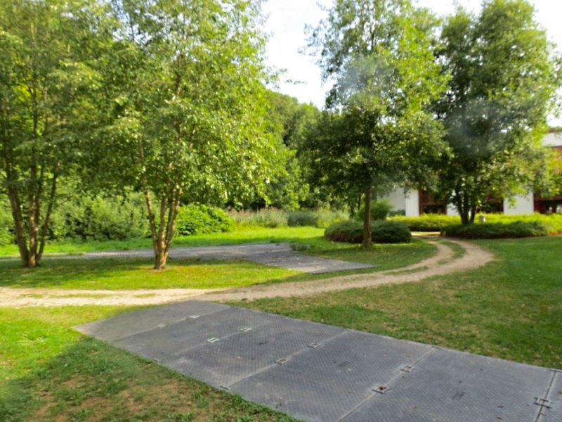 Baustraße zur Renovierung eines Gebäudes in Landshut