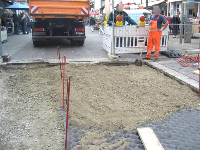 Kieswaben KW50 zur Herstellung eines tragfähigen Straßenunterbau