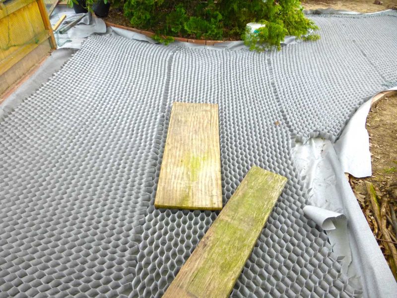 Anlegen eines stabilisierten Kiesweg und Gartenweg mit den Kieswaben KW50