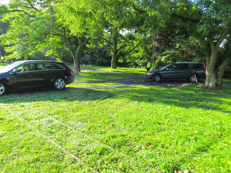 Mobile Fahrstraße für den IAA Besucherparkplatz Frankfurt