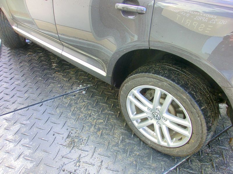 Bodenschutzplatten zum Schutz des Pflasters - Neubau in Bad Vilbel