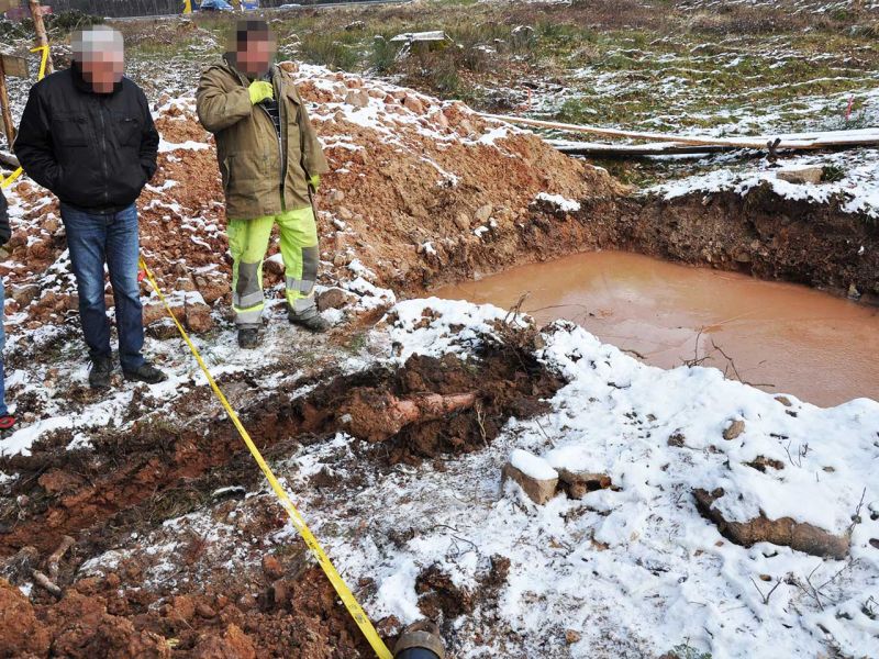 Mobile Baustraße Telekom-Baustelle Esselbach im Steigerwald mit der s:tek 48 Bodenschutzplatte