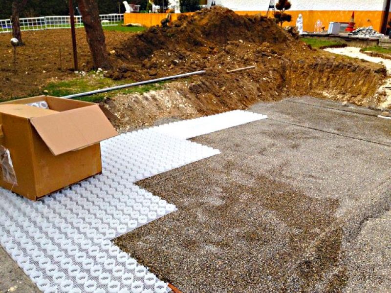 Kiesgitter KG30 zur Kiesstabilisierung für Hof und Einfahrt selber verlegen