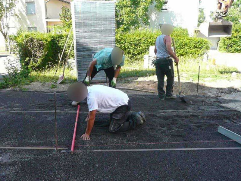 Bodenbefestigung eines Rettungsweg, Feuerwehrzufahrt mit dem Bodengitter BG50