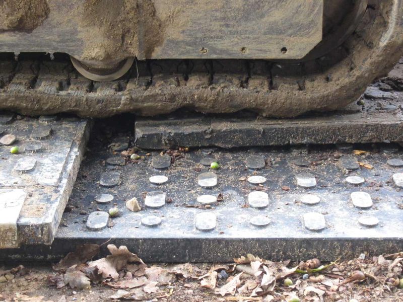 Schwerlast Baustraße - Schutz unterirdischer Gasleitungen