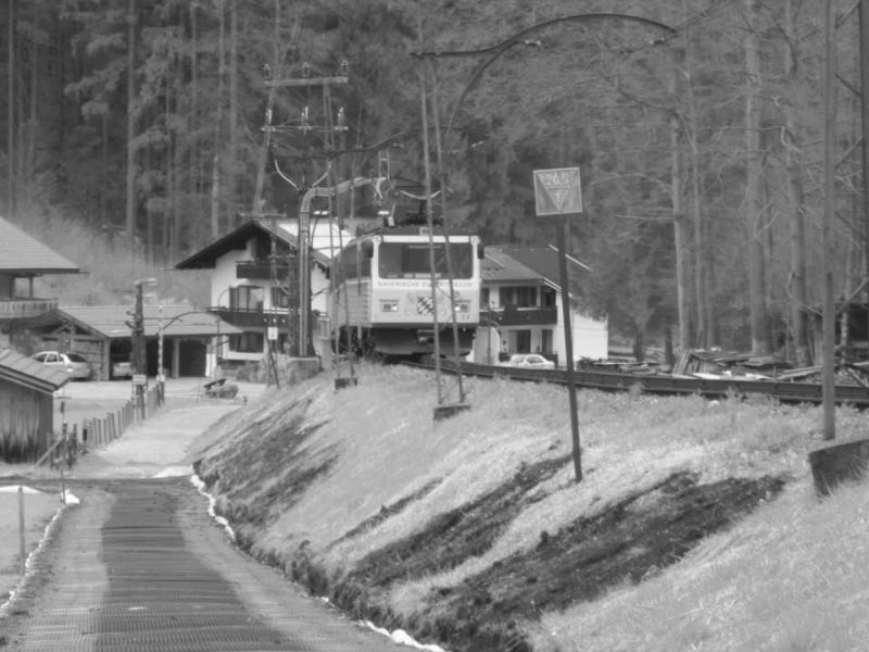 Baustraße im Gleisbau - Zugspitzbahn in Garmisch-Patenkirchen