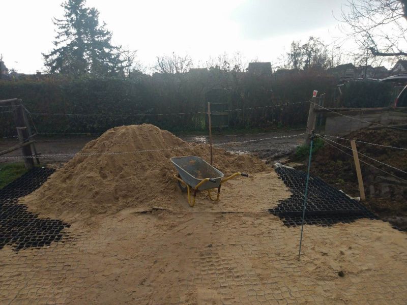 Matsch & Schlamm Ade. Das Paddock versinkt im Matsch, Pferde stehen im Schlamm. Das muss nicht sein, Bodengitter und Trennvlies von Securatek lösen das Problem!