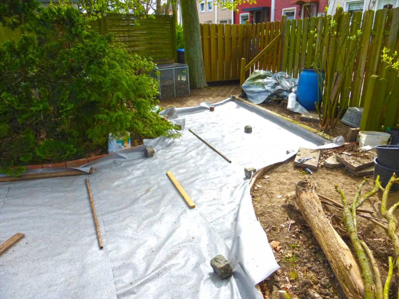 Anlegen eines stabilisierten Kiesweg und Gartenweg mit den Kieswaben KW50