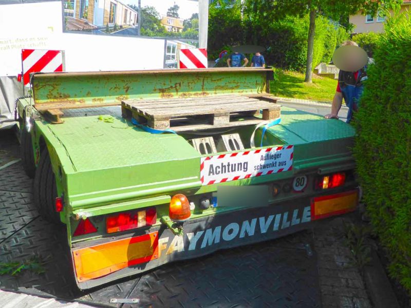 Mobile Baustraße zur Errichtung eines Modul-Hauses in Kassel