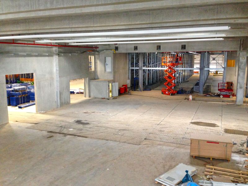 Fahrplatten als Bodenschutz - Neubau Hochregallager 2/2