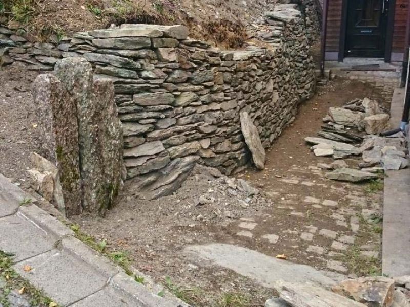 Hang- und Mauer sichern mit der Böschungsmatte Kokos BMK350