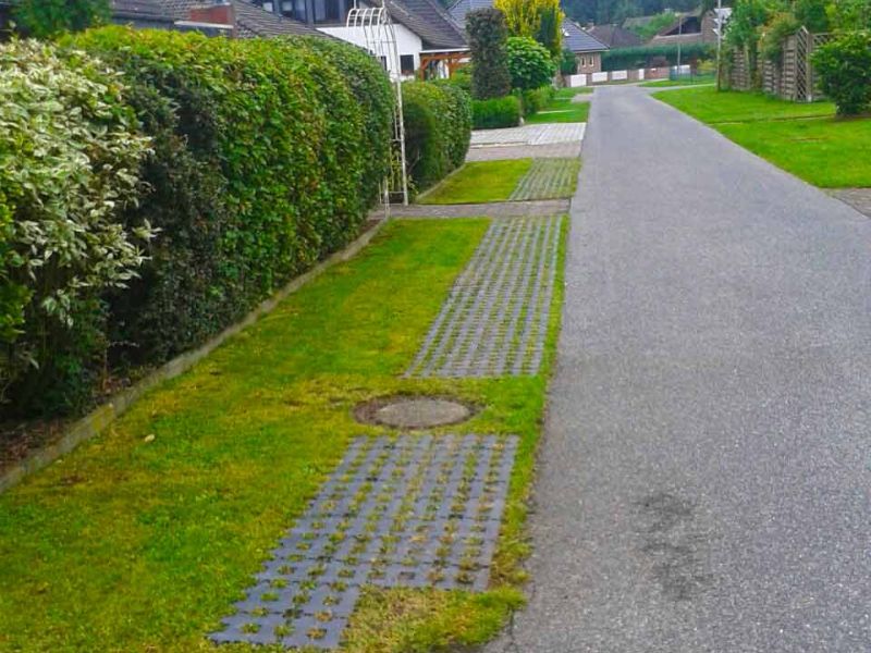 Rasengitterstein RGS35 zur Bankettbefestigung eines Grünstreifen bzw. Rasen