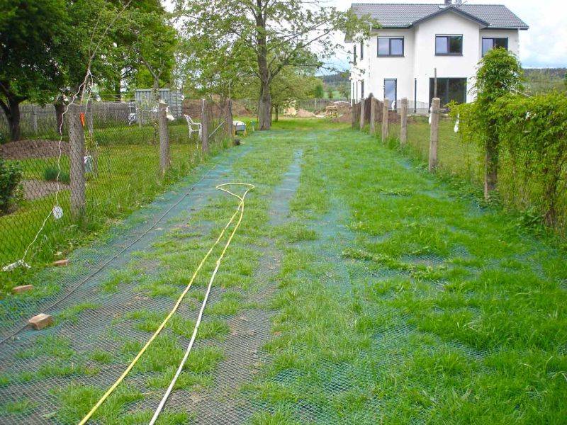 Rasennetz als Wühlschutz und Buddelschutz für Hühner in der Freilandhaltung