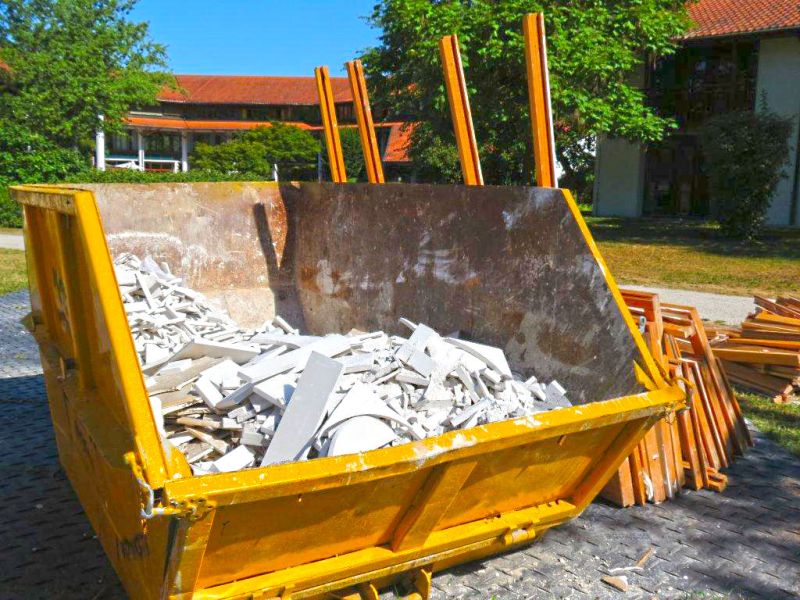 Baustraße zur Renovierung eines Gebäudes in Landshut