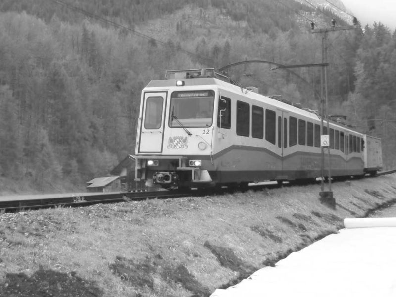 Baustraße im Gleisbau - Zugspitzbahn in Garmisch-Patenkirchen