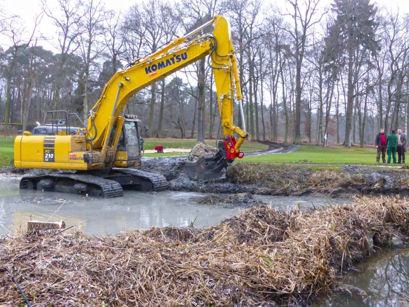 Mobile Baustraße als Bodenschutz bei Kettenfahrzeugen