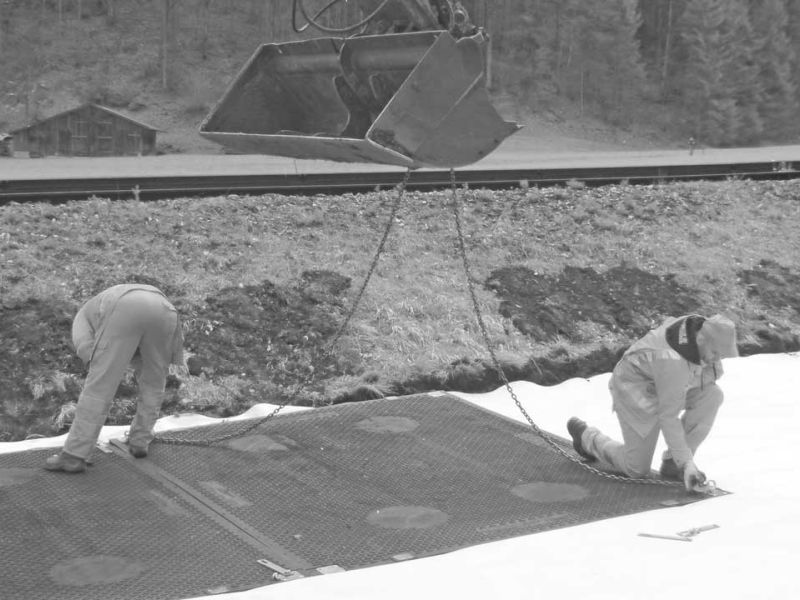 Baustraße im Gleisbau - Zugspitzbahn in Garmisch-Patenkirchen