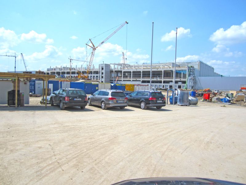 Fahrplatten als Bodenschutz - Neubau Hochregallager 1/2