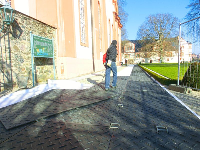 Mobile Baustraße im Schlosspark Weilburg