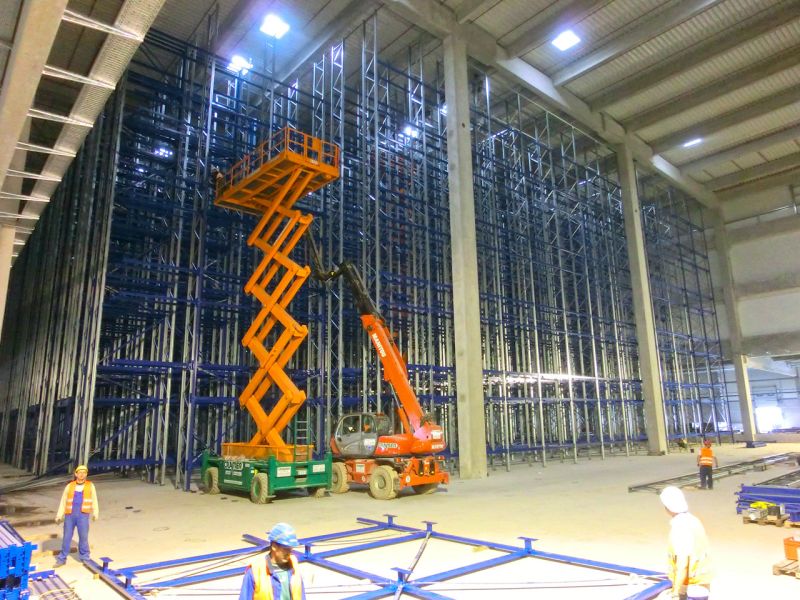 Fahrplatten als Bodenschutz - Neubau Hochregallager 2/2