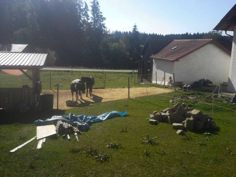 Herstellen eines Pferdepaddock ohne Unterbau mit dem Bodengitter BG30