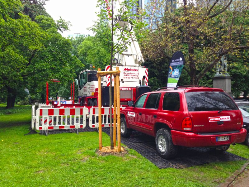 Bodenschutz für das Wolkenkratzer Festival in Frankfurt/Main