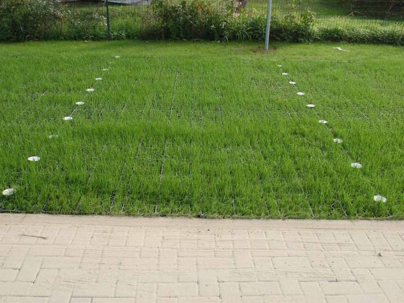 Herstellen eines Großparkplatz mit dem Kunststoff Rasengitter RG24