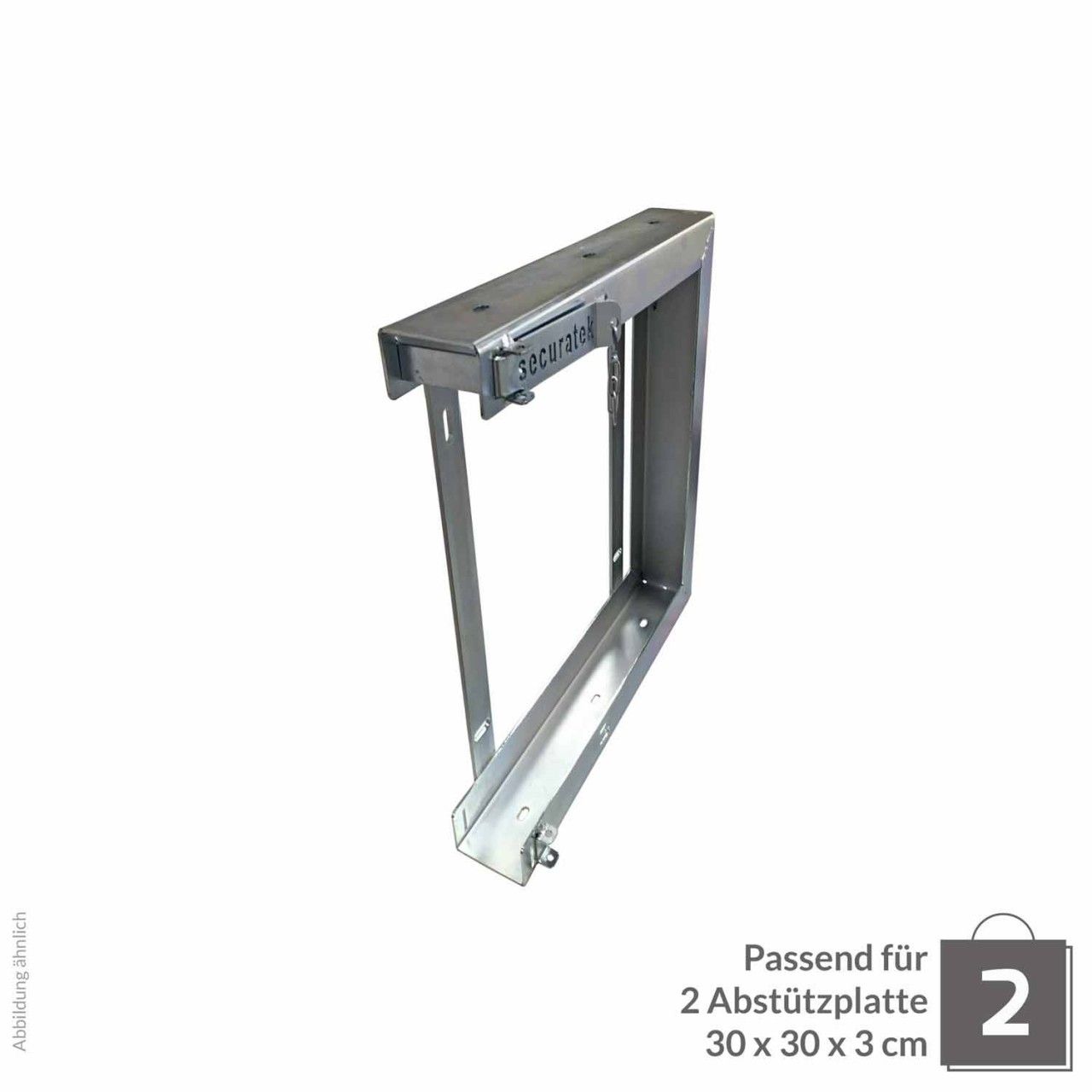 Abstützplattenhalterung Doppel 300x300x30cm